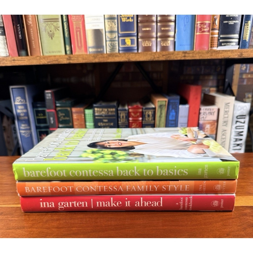 Ina Garten Barefoot Contessa Lot Of 3 Cookbooks Back to Basics, Family Style..